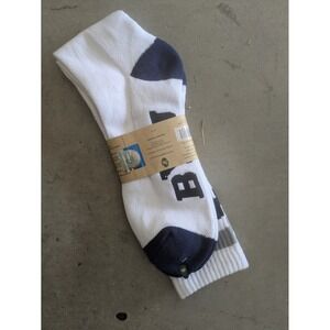 NEW Donegal Bay Crew Socks Men's OSFM White BYU Cougars Collegiate Athletic